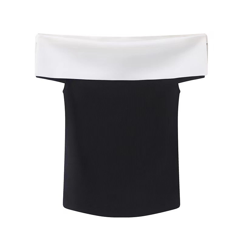 Elegant Boat-neck Knitwear Top For Women