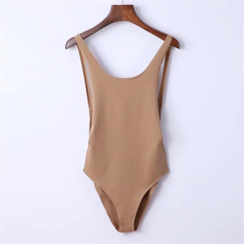 Candy-colored Retro Solid-color Stretch High-rise Suspender Jumpsuit