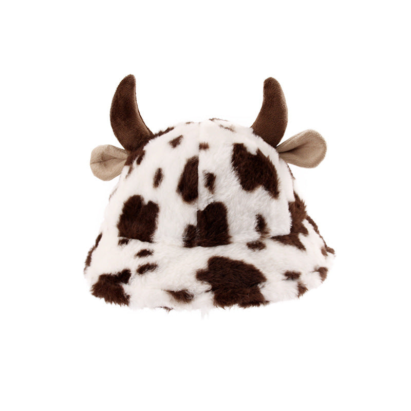 Women's Cow Croissant Print Bucket Hat