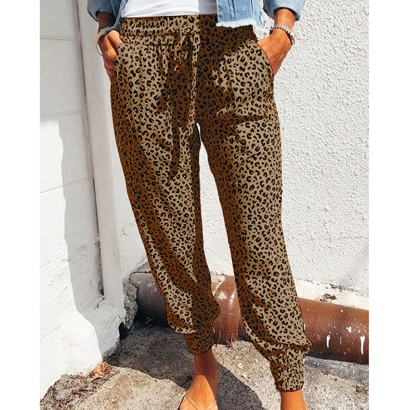 European And American Loose Printed Casual Pants