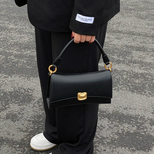 Sort Underarm Baguette Taske Bærbar Crossbody Taske