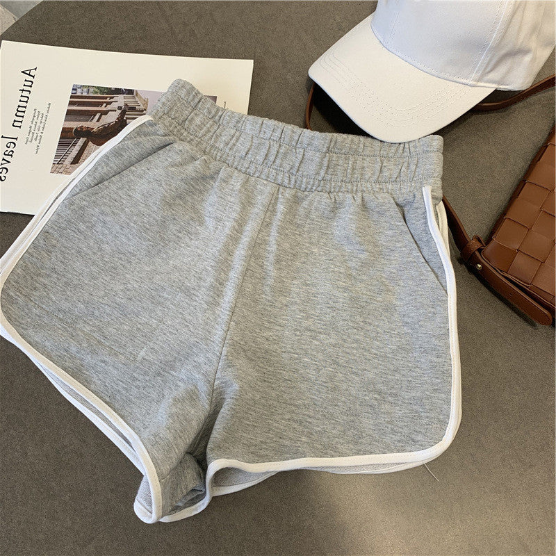 Sports Women's New Elastic Waist Slim Running Wide Leg Shorts