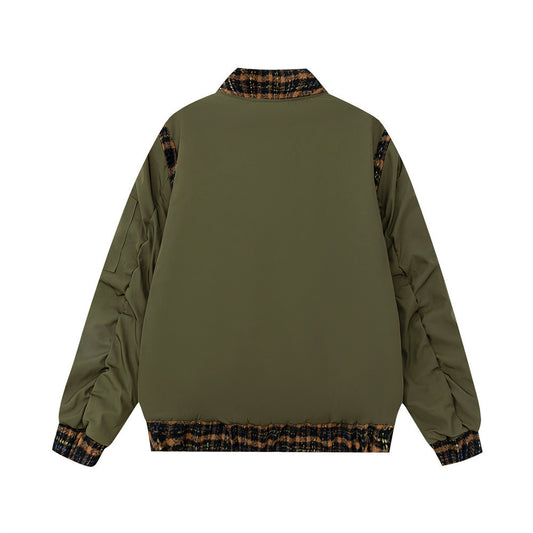 Fashion Stitching Flight Jacket Men