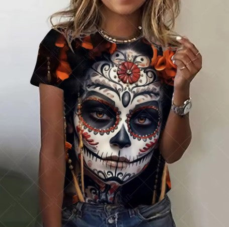 New Mexican Day Of The Dead Womens T-Shirt