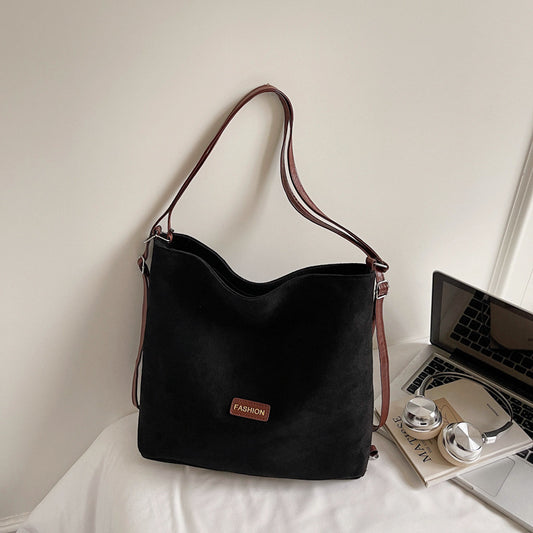 Solid Color Vintage Fashion All Match Crossbody Bag