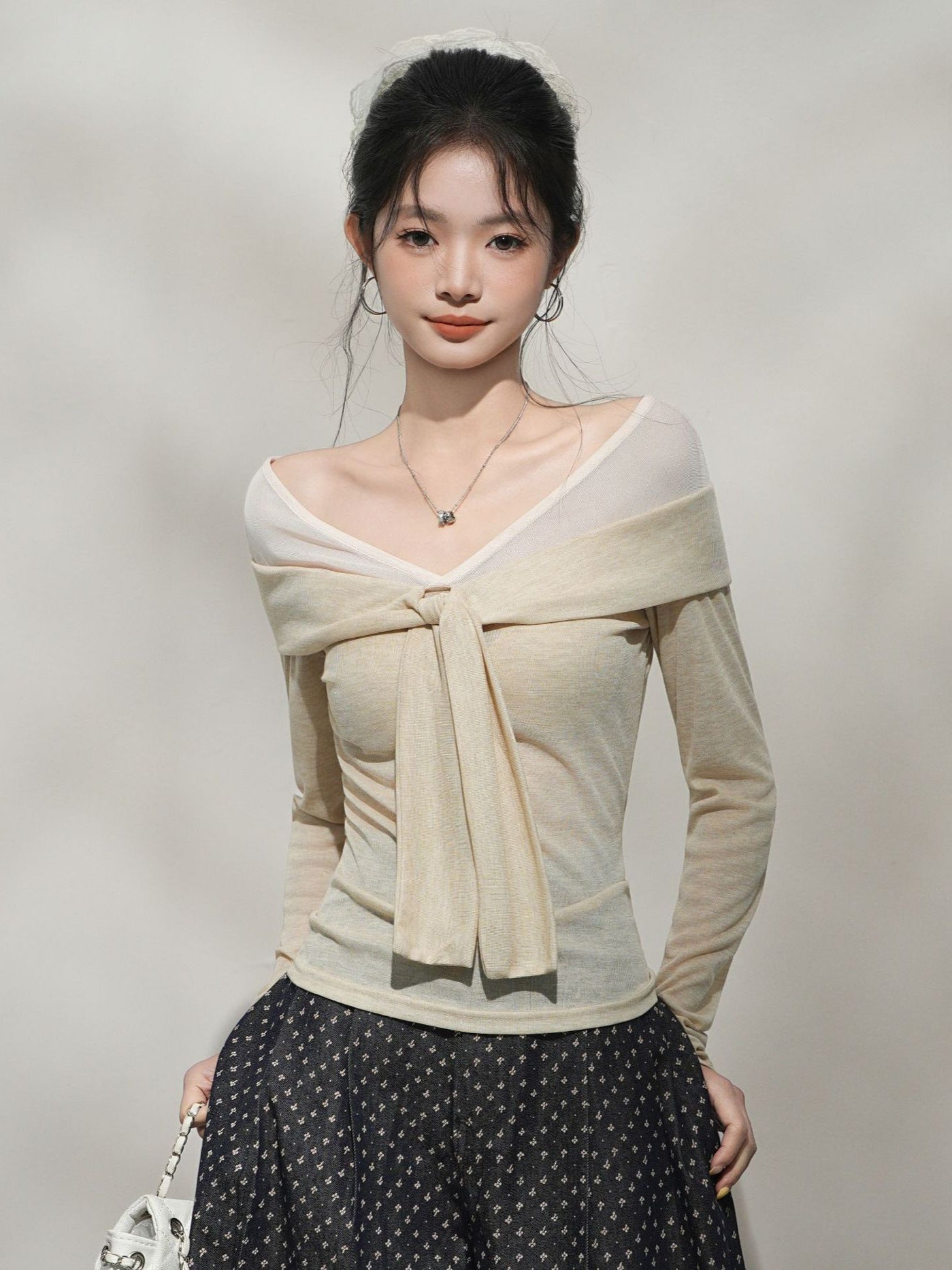 Fashion Slim Fit Stitching Long Sleeve T-shirt Women