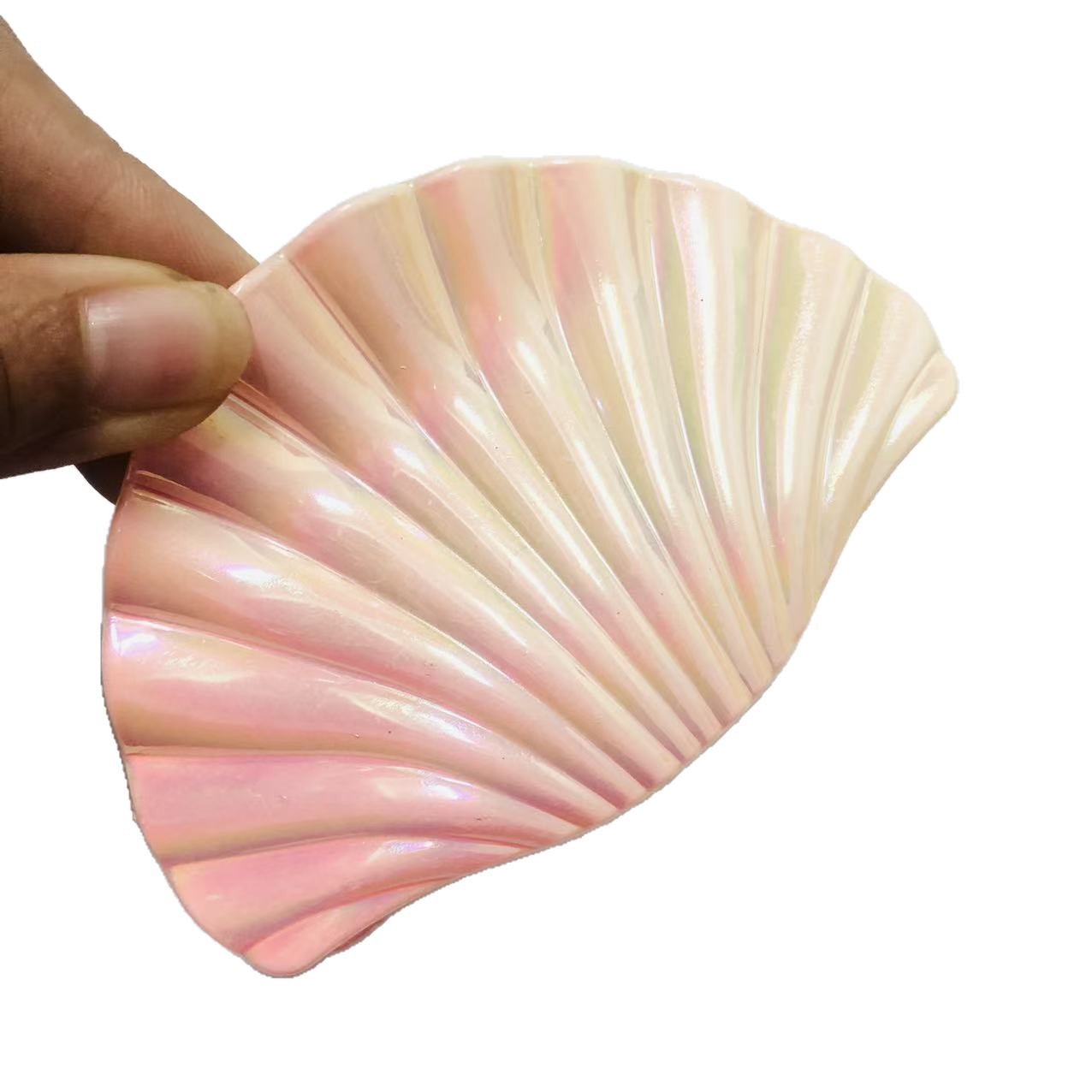 Iridescent Shell Hair Clip In Vibrant Ocean Design