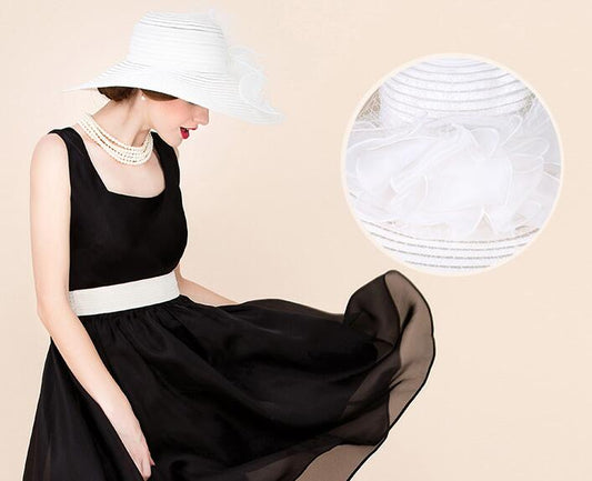 Fashion Simple Ladies Organza Top Hat