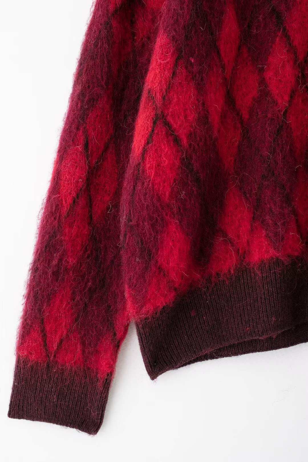 Women's Knitted Rhombus Sweater