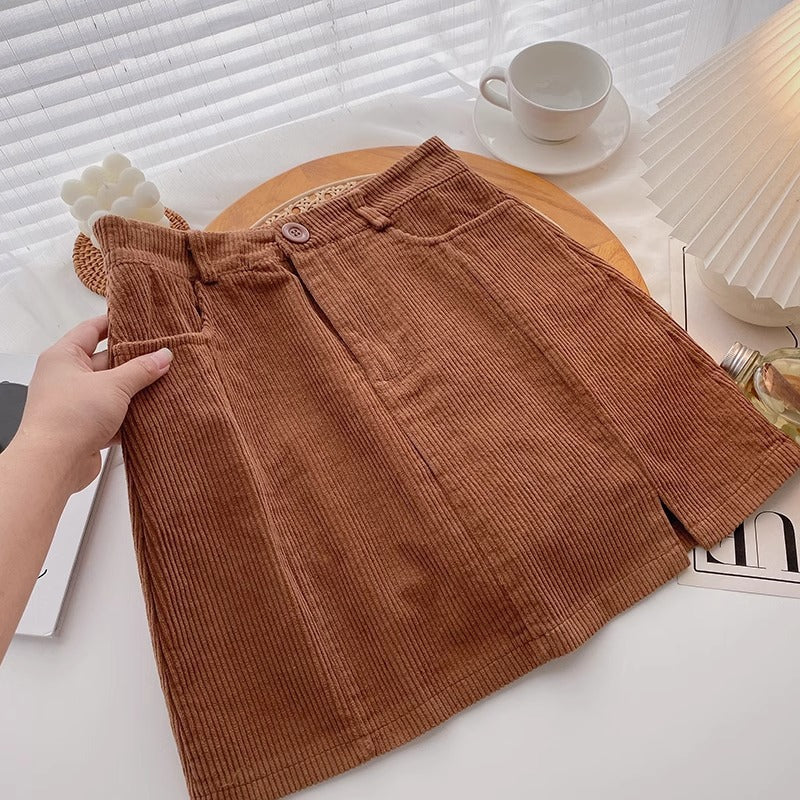 Retro High Waist Slimming Commuting Slim Fit Slit A- Line Skirt