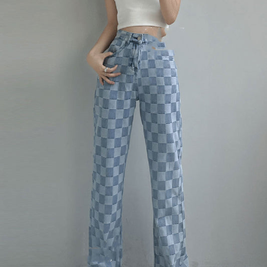 Vintage High-waisted Slim Casual Pants