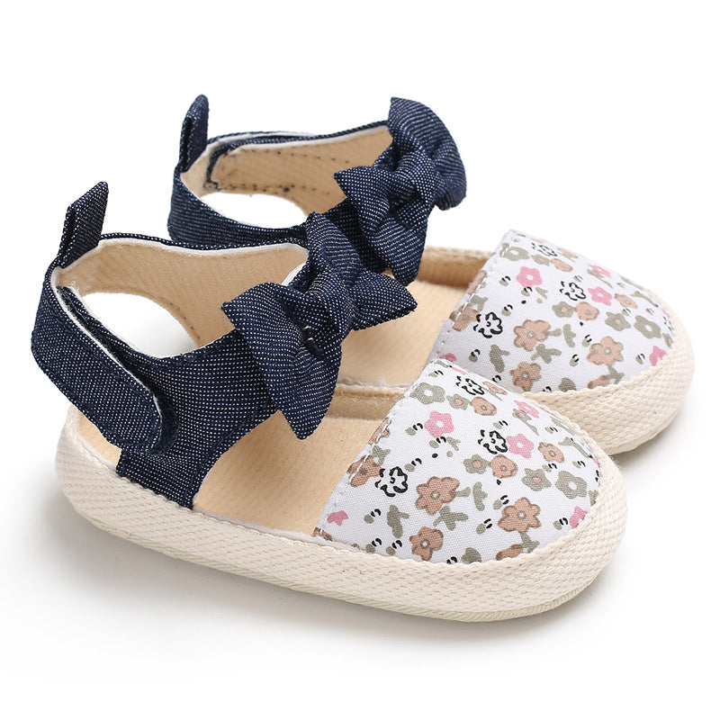 Summer Spring And Autumn New 0-1 Baby Girl Princess Shoes Soft Sole Shoes Non-slip Baby Toddler Shoes
