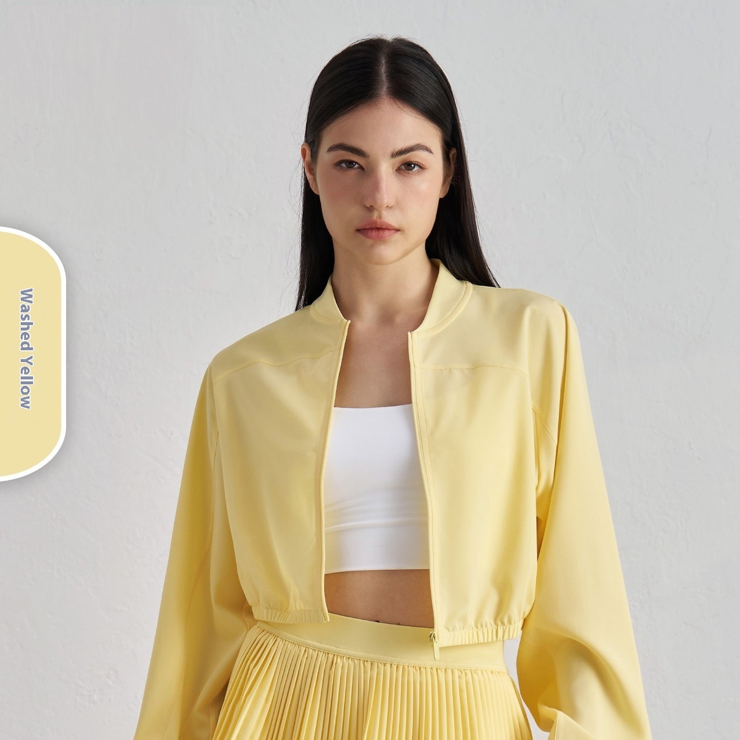 Woven Sports Jacket Lightweight Breathable Workout Top Waist-tight Design Outdoor