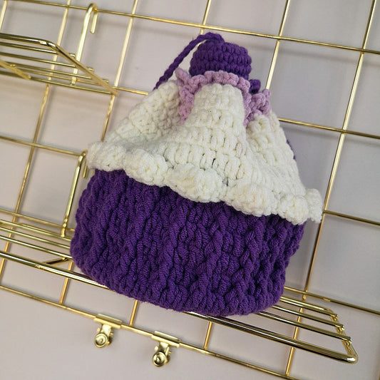 Strawberry Cake Woven Bucket Bag