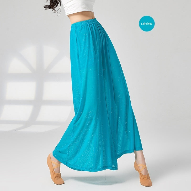 Loose High-waisted Wide-leg Pants For Classical Dance
