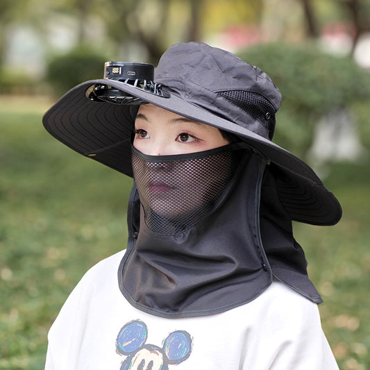 Hat With Fan Men's Fishing Outdoor Sunshade