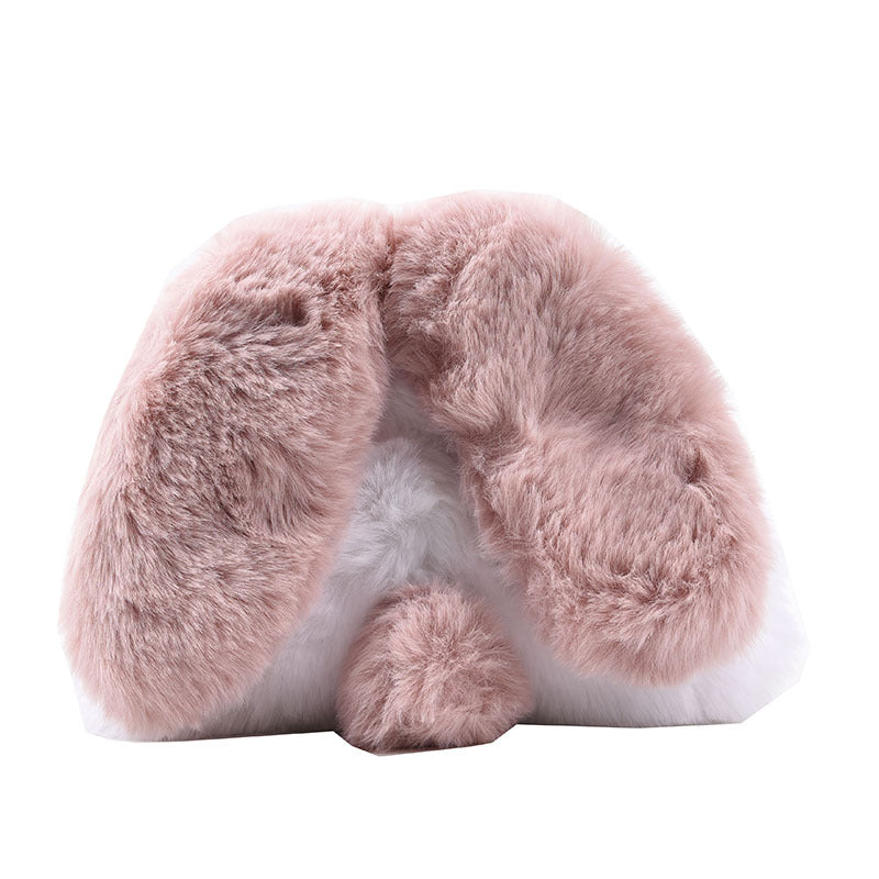 Cute Plush Ears Bunny Tail Fashion Macaron