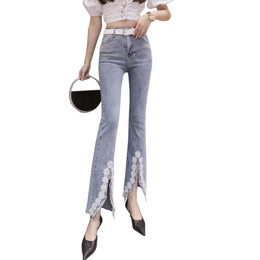 Beaded Flared Pants Slim Korean Version Was Thin Summer New Style