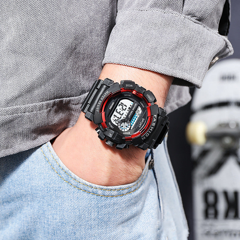 Outdoor Waterproof Sports Multifunctional Popular Luminous Men's Digital Watch