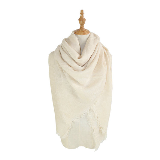 Faux Cashmere Oversized Solid Scarf