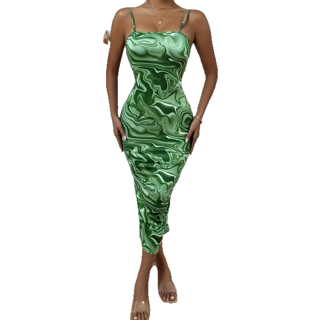 New Sexy Strap Printed Dress For Women