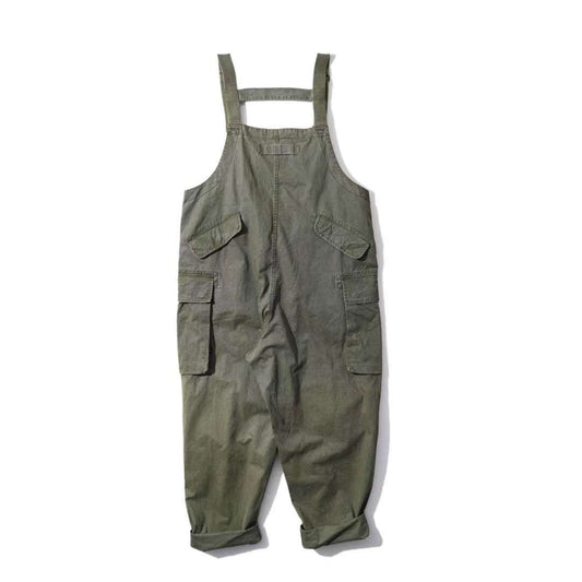 Lige løse Hiphop Vintage Overalls til Mænd Trendy Koreansk Stil Overall