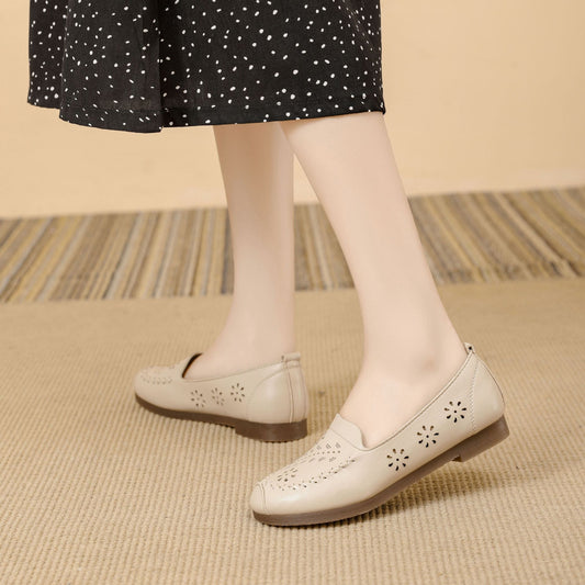 Elderly Soft Sole Shoes Lightweight Hollow Non-slip