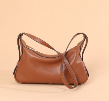 Casual Soft Leather Underarm Portable Crossbody Shoulder Bag
