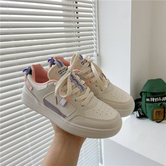 Thick-soled Lace Casual White Shoes Street Style Ins Trendy Women's