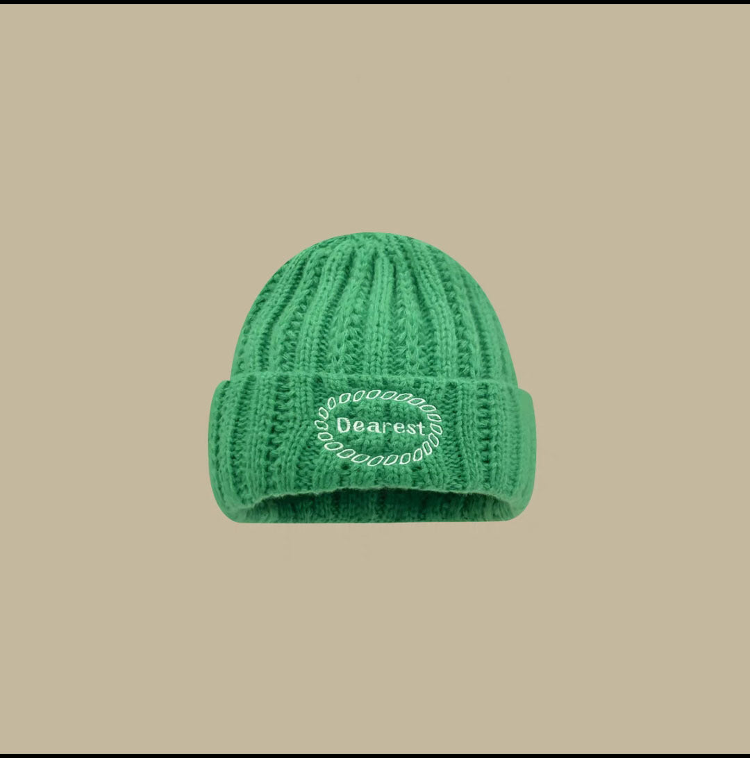 Women's Korean Letter Embroidery Wool Hat