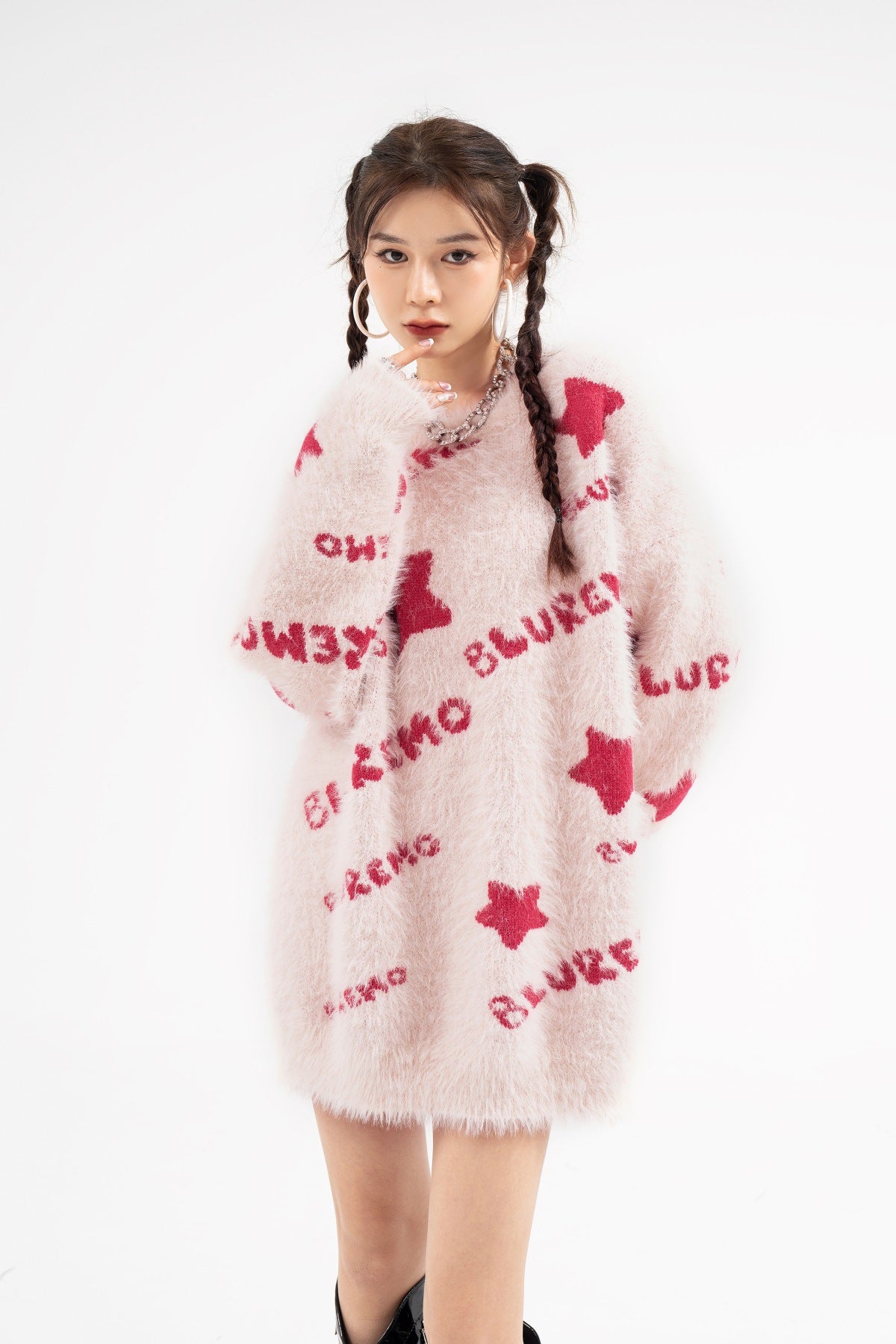 Simple Couple Knitted Sweater High Sense