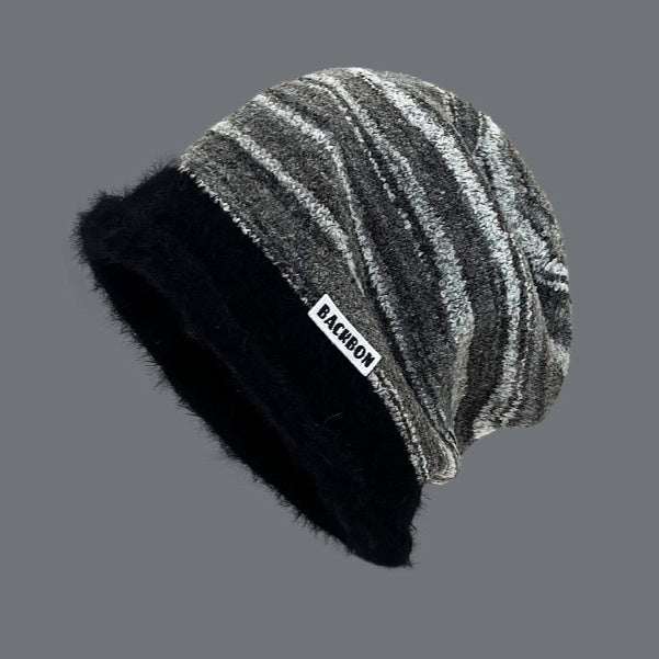 Cold-proof Warm Hipster Mixed Color All-match Bag Cap Pullover Hat Cap
