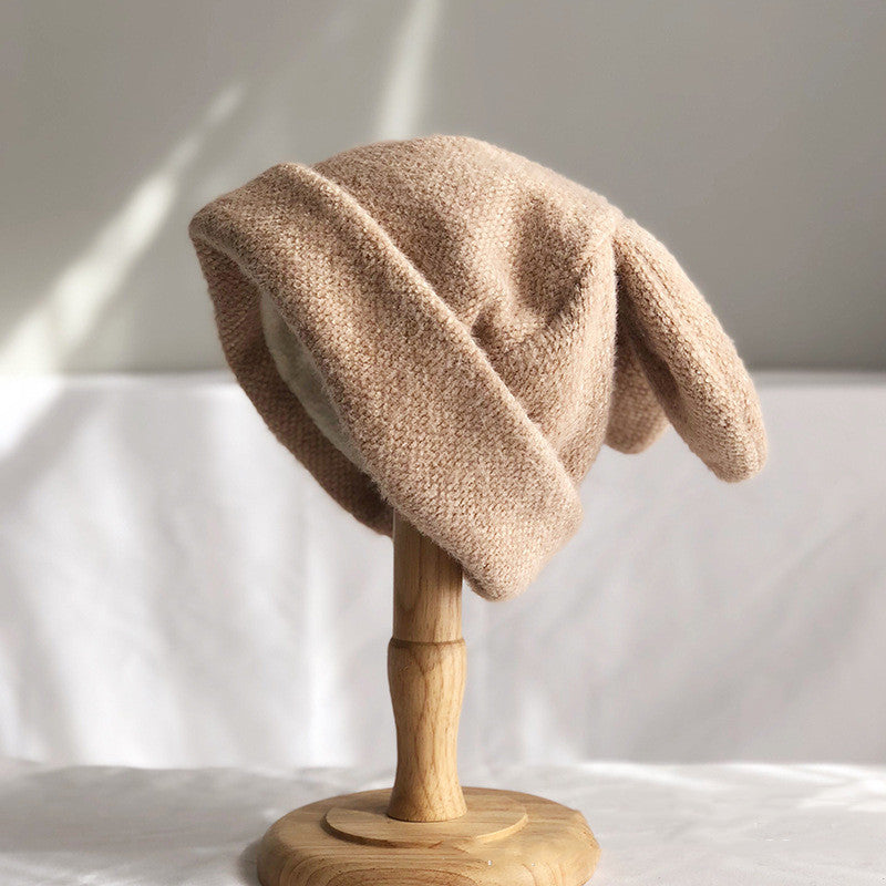 Draping Rabbit Ears Wool Hat