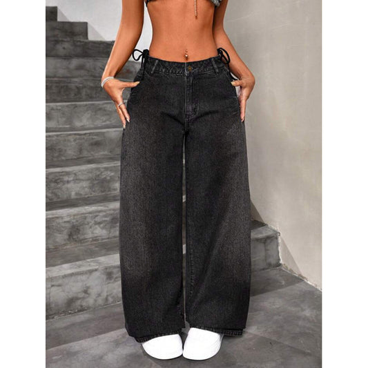 Personalized Fashion Jean Retro Loose-fit Wide-leg