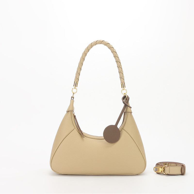 Læder Crossbody-taske med Vævet Rem