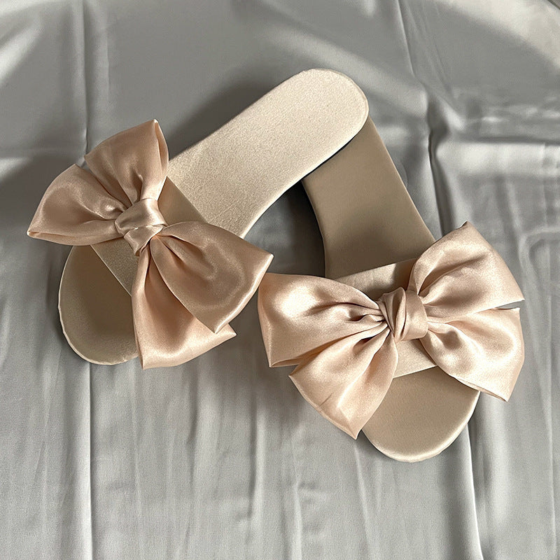 Bride Wedding Hand Gift Silk Joyful Red Bow Tie Shoes