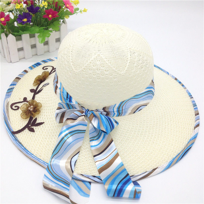 Women's Big Brim Hat Knitted Shade