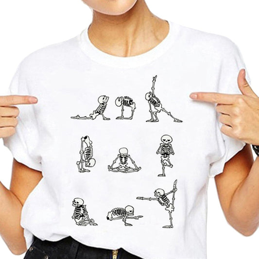 Skull Dance Gothic T-shirt Kortærmet