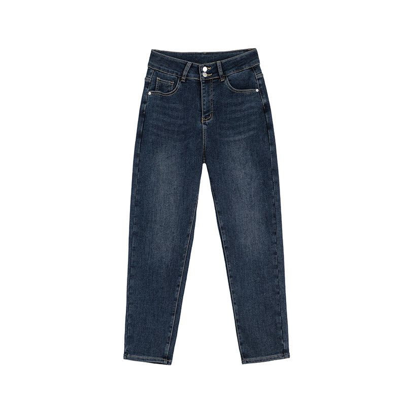 Loose Slimming High Waist Raddish Dad Jeans