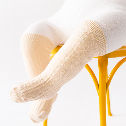 Spring And Summer Combed Cotton Long Tube Baby Knee Length Socks