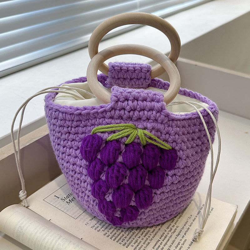 Premium Texture Female Versatile Tide Knitted Woven Bag