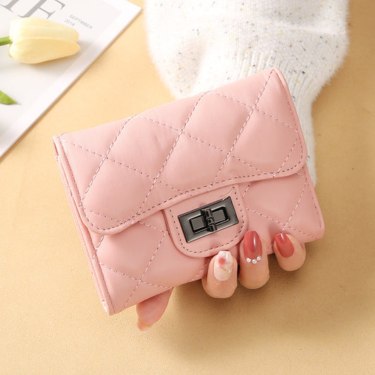 Women's Classic Style Rhombus Wallet Short Clutch