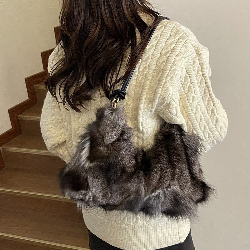 Luxury Niche Plush Underarm Bag For Women