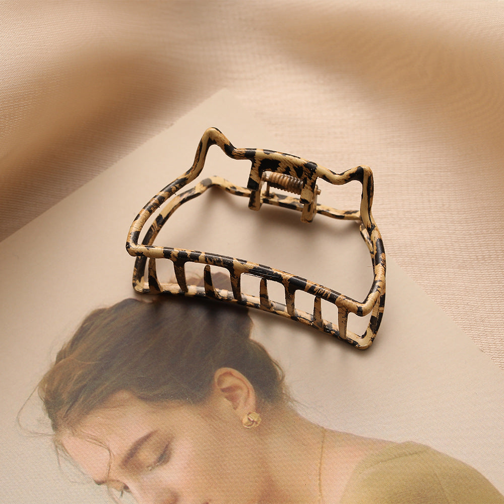 Leopard Metallic Shark Hairpin Female