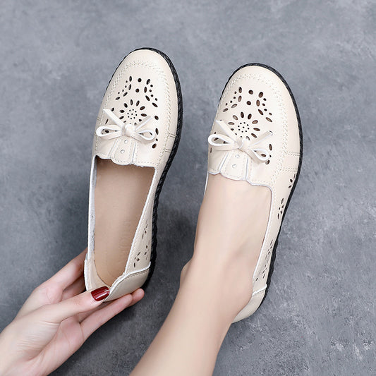 Summer Mom Shoes Women's Breathable Sandals Soft Bottom Casual Hollow Out