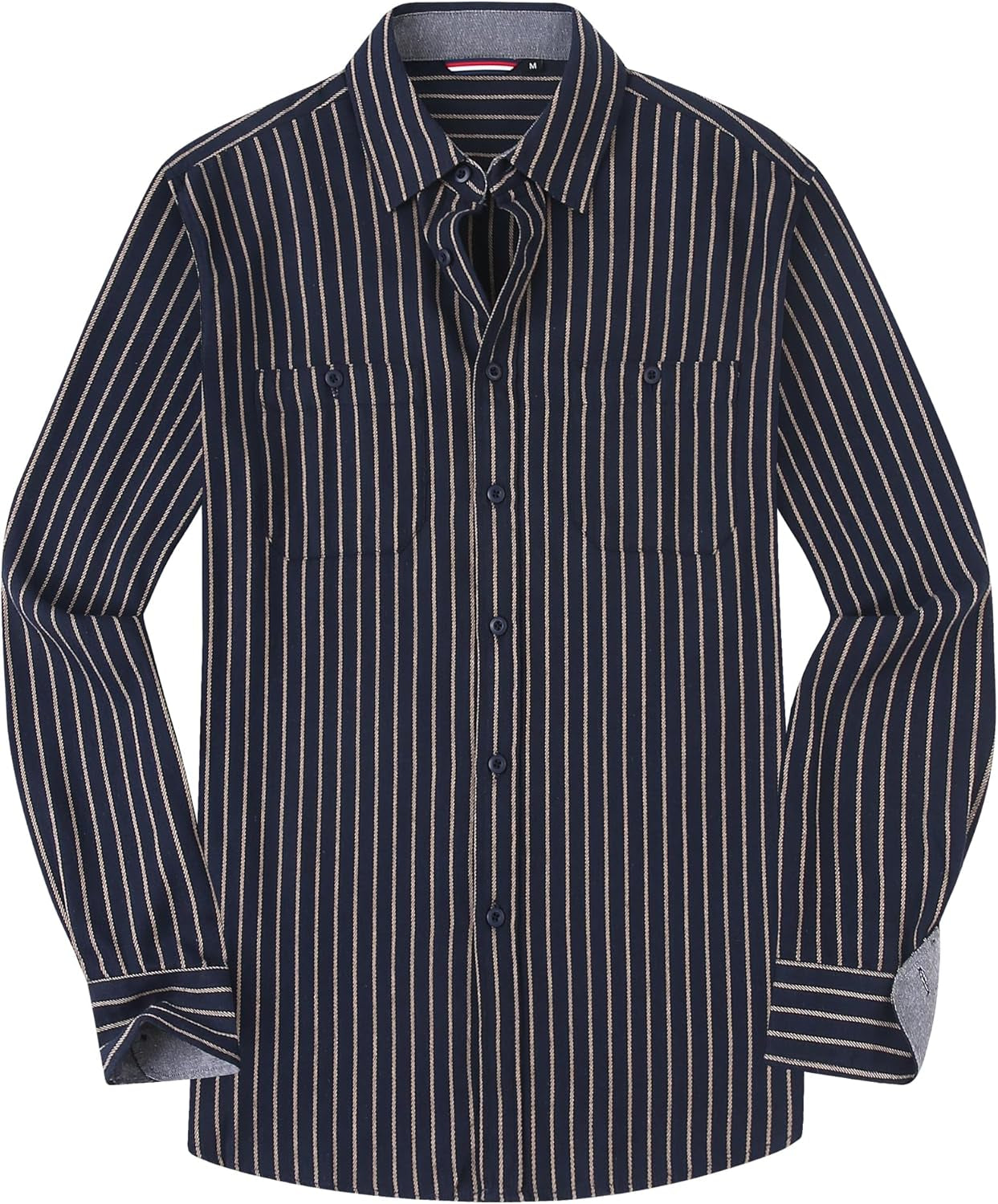 Mens Button down Shirts Flannel Shirt Long Sleeve