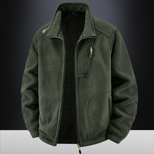 Men's Warm With Velvet Padded Jacket Loose Casual Jacket
