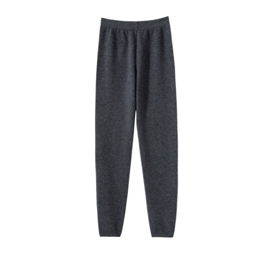 Ensfarvede sømløse leggings i fin uld til kvinder