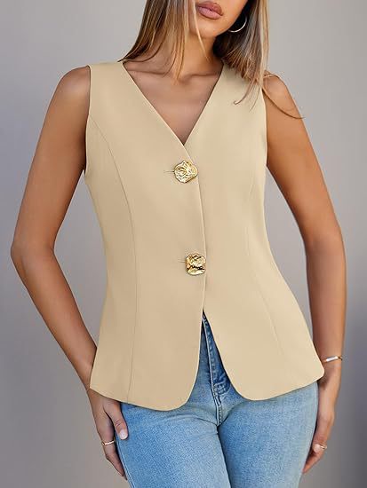 Vestjakke til kvinder med slids og slim fit