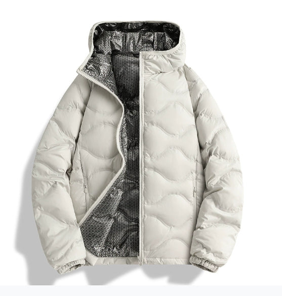 Men's Down Jacket Winter 90 White Duck Down Stand Collar Thickened Graphene Warm Jacket Coat Women